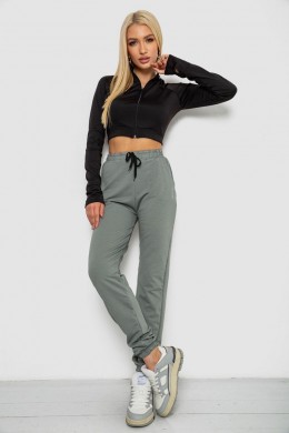 Спортивные штаны женские, цвет оливковый, 238R325