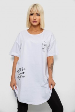 Футболка женская с принтом, цвет белый, 244R2416