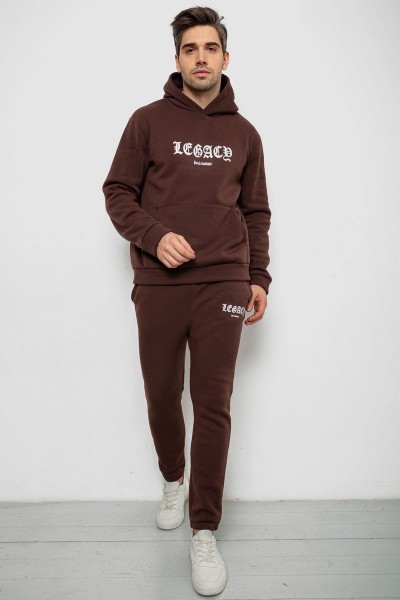 Спортивный костюм мужской на флисе, цвет шоколадный, 238R57046