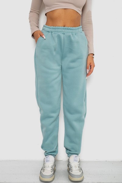 Спортивные штаны женские на флисе, цвет оливковый, 238R58671