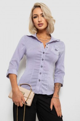 Рубашка классическая в полоску, цвет сиреневый, 230R645
