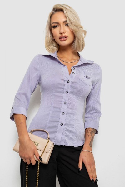 Рубашка классическая в полоску, цвет сиреневый, 230R645