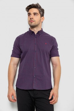 Сорочка чоловіча в клітку  -уцінка, колір синьо-червоний, 214R4564-5-U-1