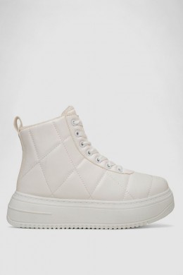 Кеды женские на меху, цвет белый, 248RK09