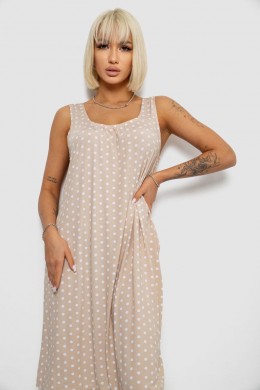 Сарафан женский в горох, цвет бежевый, 257R733