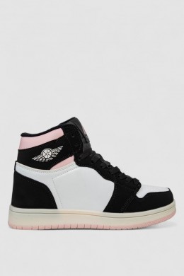 Кроссовки женские зимние на меху, цвет бело-розовый, 248RHB470