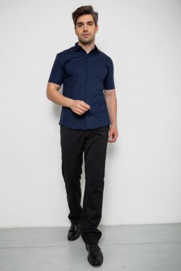 Рубашка мужская однотонная  -уценка, цвет темно-синий, 214R7117-U-3