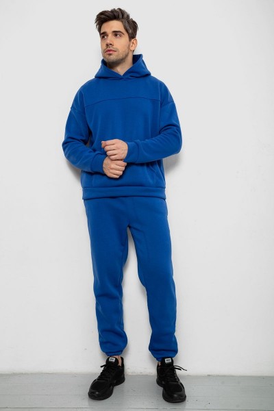 Спортивный костюм мужской на флисе, цвет электрик, 238R029