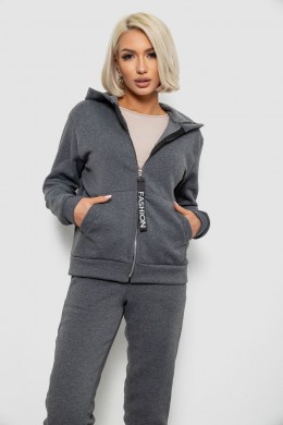 Спортивный костюм женский на флисе, цвет грифельный, 257R86-1