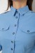 Сорочка жіноча однотонна, колір блакитний, 230R068-9 Сорочка жіноча однотонна, колір блакитний, 230R068-9
