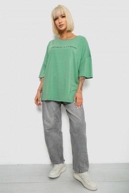 Футболка жіноча з принтом, колір оливковий, 244R2020