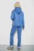 Спортивный костюм женский на флисе, цвет голубой, 257R88