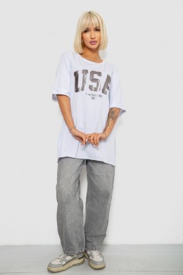 Футболка женская с принтом, цвет белый, 244R2022-5