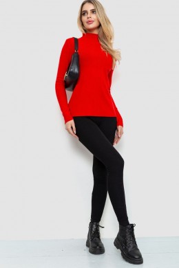 Кофта женская однотонная, цвет красный, 244R2302