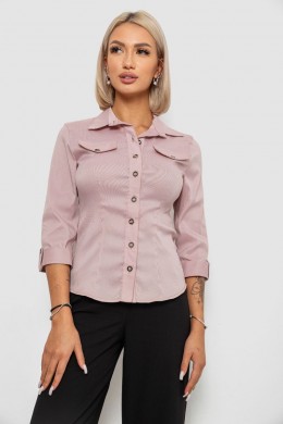 Сорочка класична в смужку, колір пудровий, 230R643