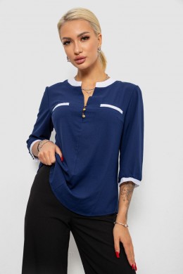 Блуза классическая, цвет синий, 230R051