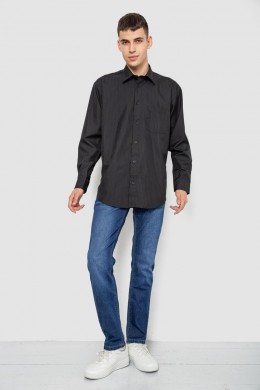 Рубашка мужская классическая, цвет черный, 244R330