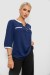 Блуза классическая, цвет синий, 230R051 Блуза классическая, цвет синий, 230R051
