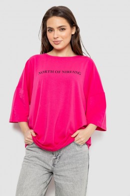 Футболка женская с принтом, цвет розовый, 244R3013