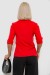 Блуза классическая с принтом, цвет красный, 230R191 Блуза классическая с принтом, цвет красный, 230R191
