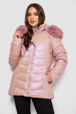 Куртка жіноча зимова коротка, колір рожевий, 244R23-711