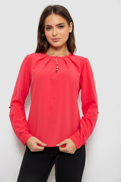 Блуза однотонная, цвет розовый, 230R1122-3