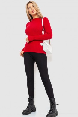 Водолазка женская в рубчик, цвет бордовый, 204R9029