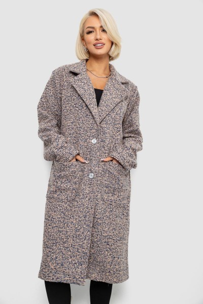 Пальто женское без подкладки, цвет пудрово-синий, 257R99