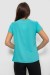 Блуза однотонная, цвет бирюзовый, 230R112 Блуза однотонная, цвет бирюзовый, 230R112
