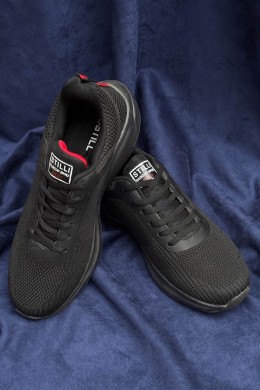 Кроссовки мужские демисезонные, цвет черно-красный, 248RH239