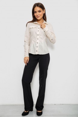 Сорочка жіноча однотонна, колір кремовий, 230R068-8