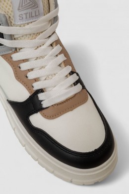 Кроссовки женские на меху, цвет черно-серый, 248RMB09