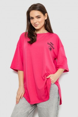 Футболка женская с принтом, цвет розовый, 244R2030
