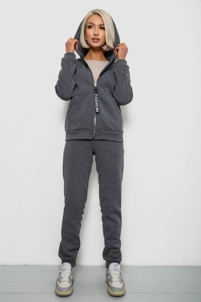 Спортивный костюм женский на флисе, цвет грифельный, 257R86-1