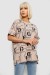 Футболка женская с принтом, цвет бежевый, 244R4016 Футболка женская с принтом, цвет бежевый, 244R4016