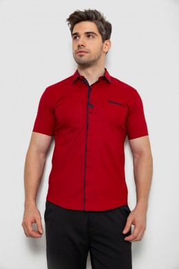 Рубашка мужская, цвет бордовый, 214R7007