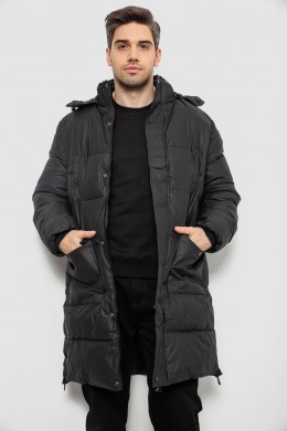 Куртка мужская зимняя удлиненная, цвет черный, 244RH76-30D