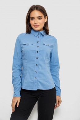 Сорочка жіноча однотонна, колір блакитний, 230R068-9