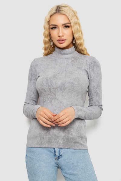 Гольф женский в рубчик, цвет серый, 102R5267