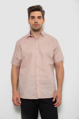Рубашка мужская однотонная, цвет бежевый, 214R7327-2