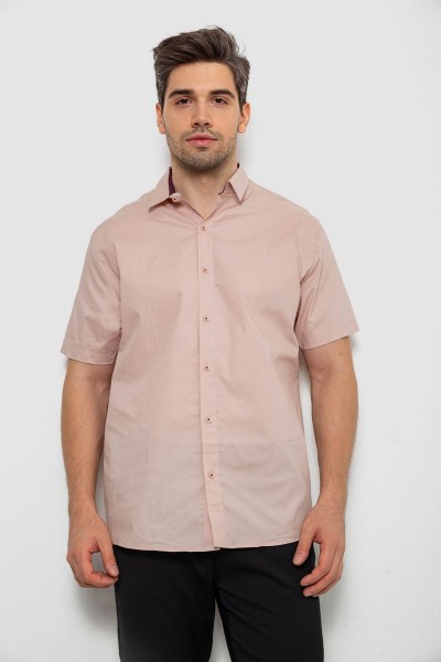 Сорочка чоловіча однотонна, колір бежевий, 214R7327-2