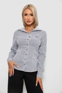 Сорочка класична в смужку, колір сіро-білий, 230R644-1