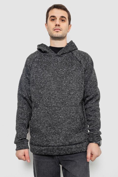 Худи мужской на флисе, цвет серый, 257R15