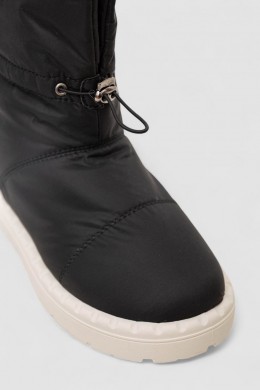 Дутики женские зимние на меху, цвет черно-бежевый, 248RFM200