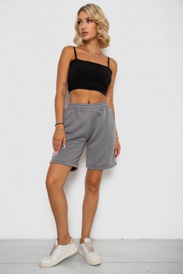 Шорти жіночі однотонні, колір сірий, 238R57820-1