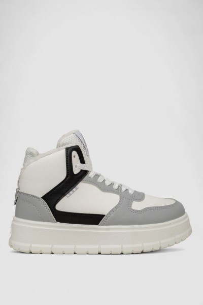 Кроссовки женские на меху, цвет серо-белый, 248RMB09