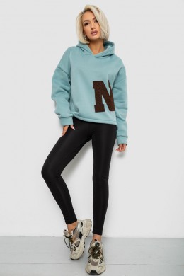 Худи женский с капюшоном на флисе, цвет светло-оливковый, 257R335