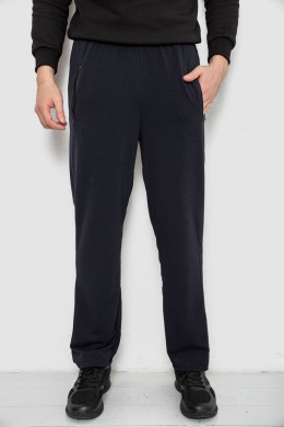 Спортивные штаны мужские однотонные, цвет темно-синий, 244R41277