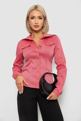 Рубашка классическая в полоску  -уценка, цвет коралловый, 230R646-U-38