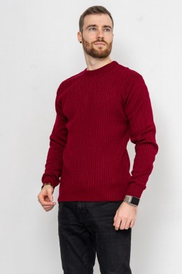 Свитер мужской, цвет бордовый, 161R880
